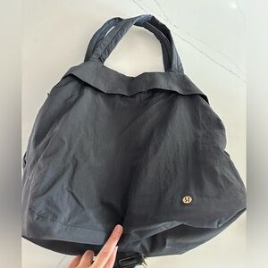 Lululemon Black Nylon Large Tote Bag